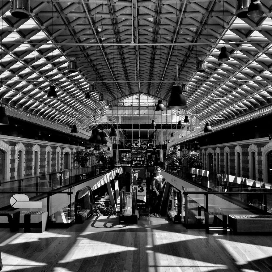 My B/w Square World With Iphone