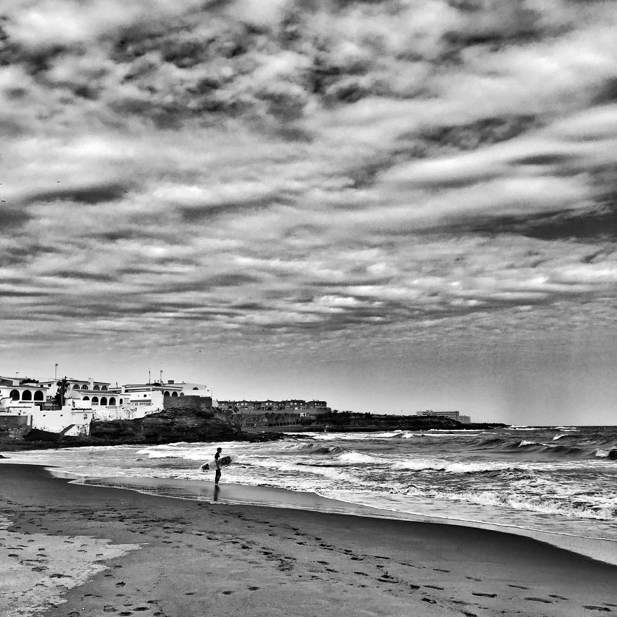 My B/w Square World With Iphone