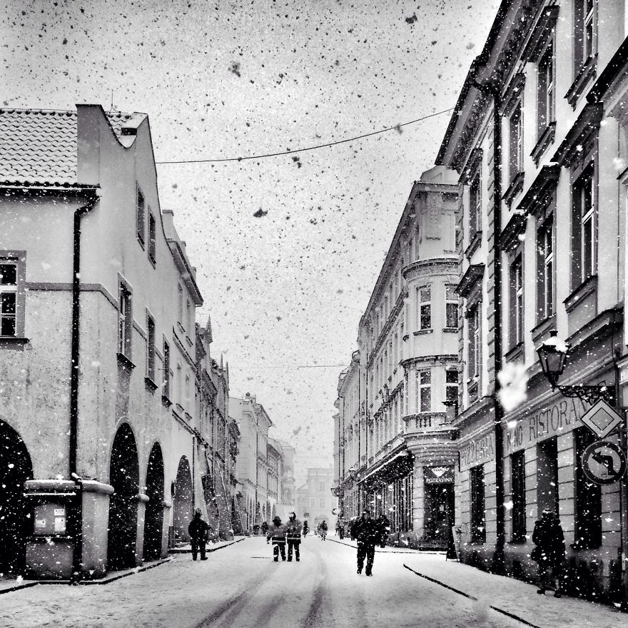 My B/w Square World With Iphone