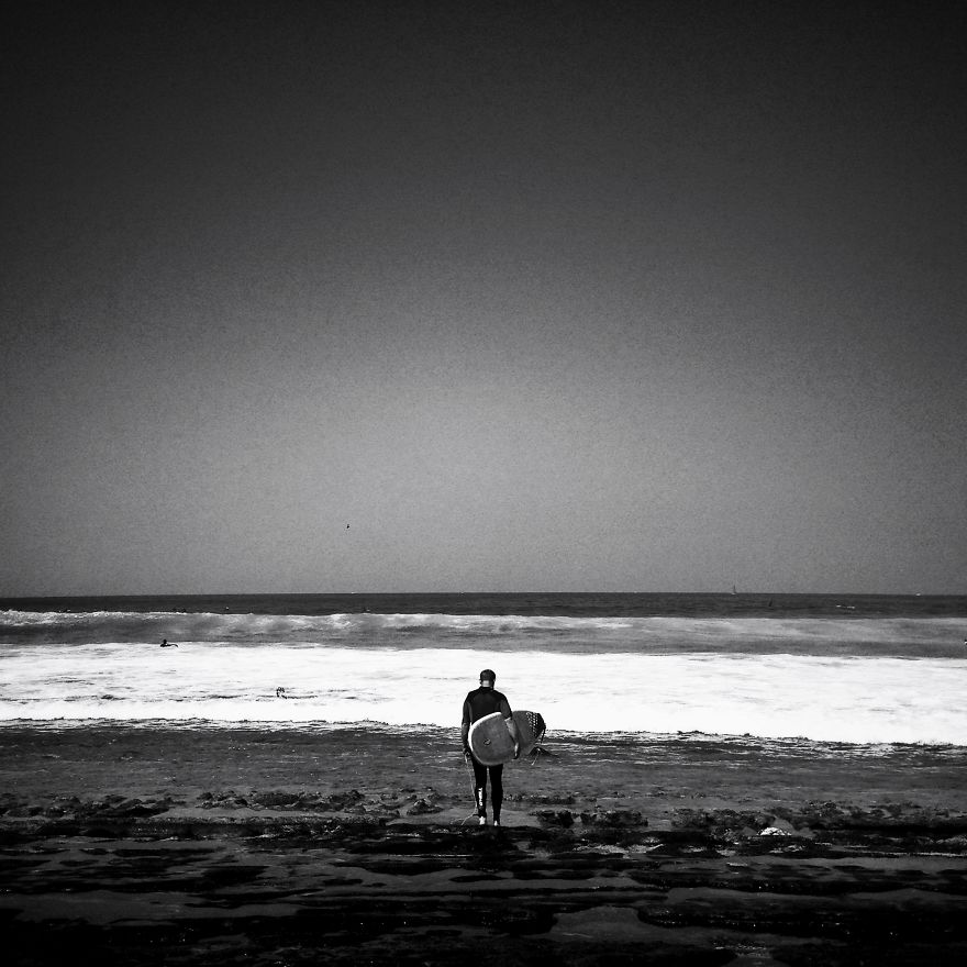 My B/w Square World With Iphone