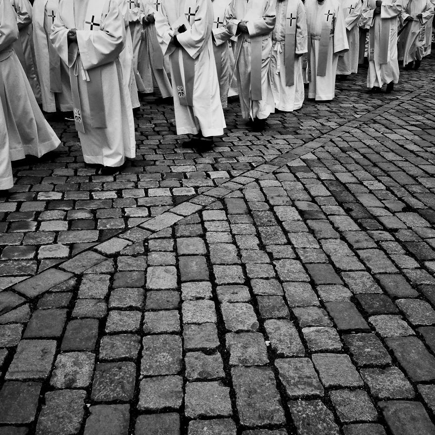 My B/w Square World With Iphone