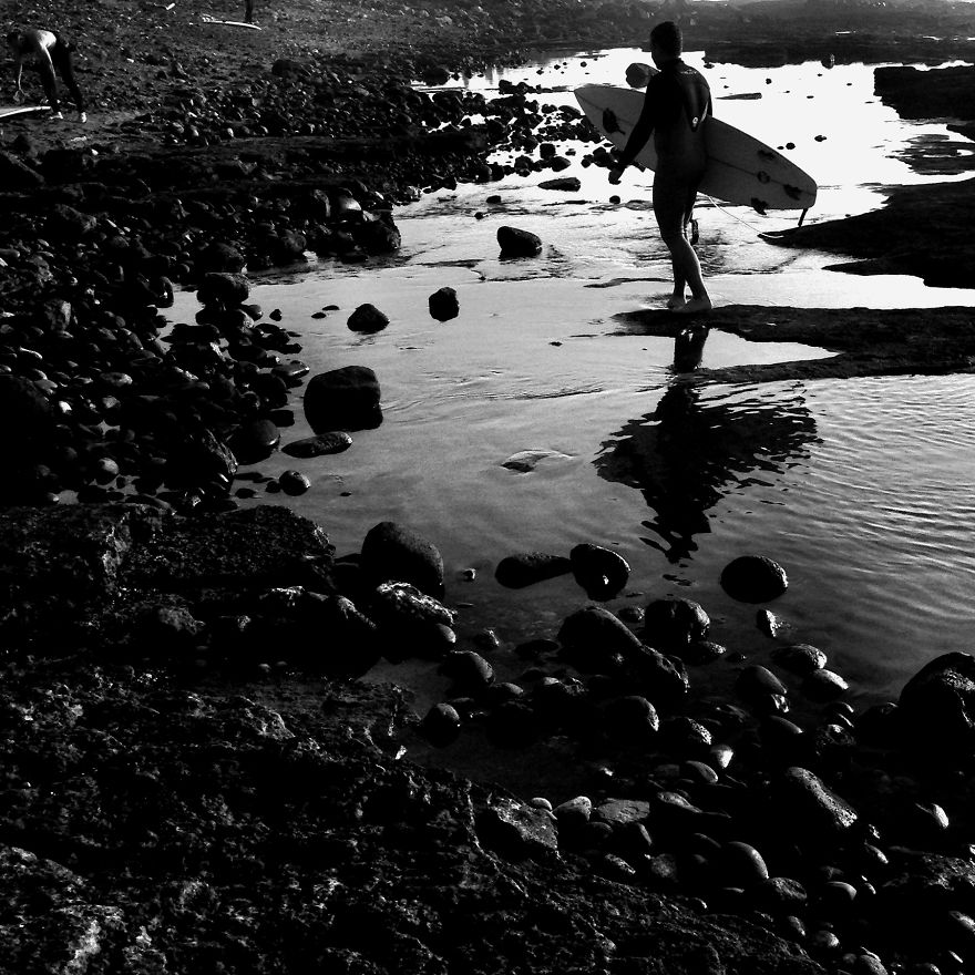 My B/w Square World With Iphone