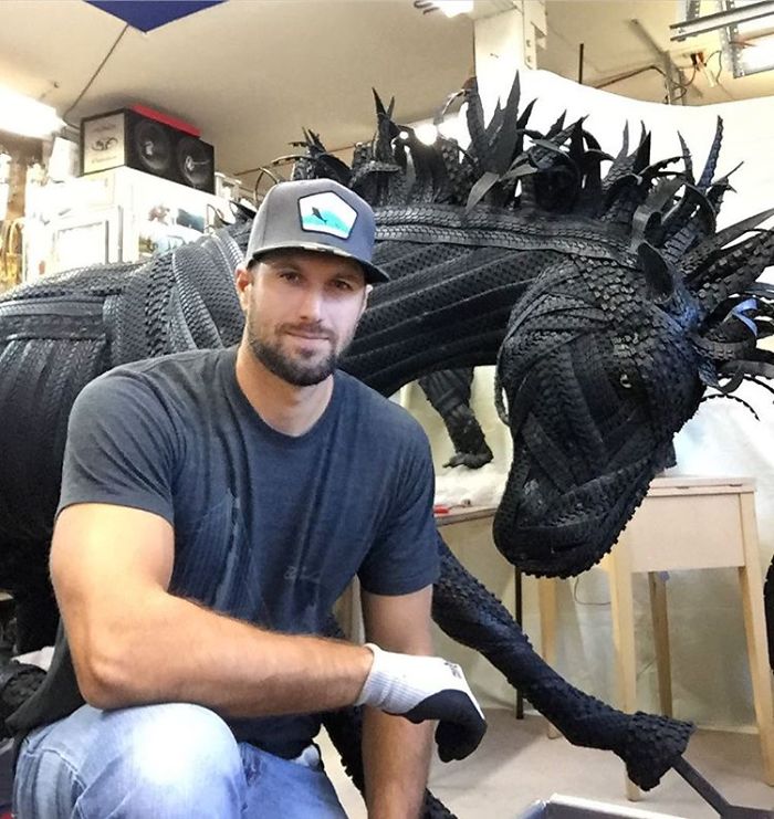 Amazing Tire Sculptures That I Create From 100-400 Separate Tires
