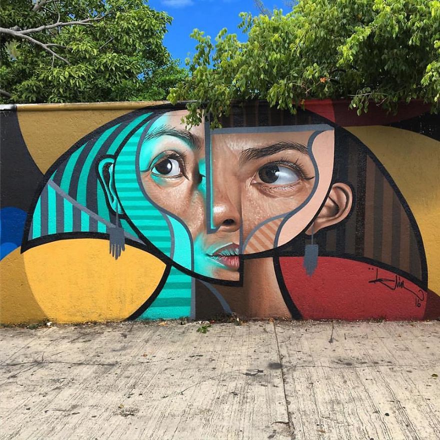 Spanish Artist Creates Picasso-Inspired Murals Combining Cubism With Realism