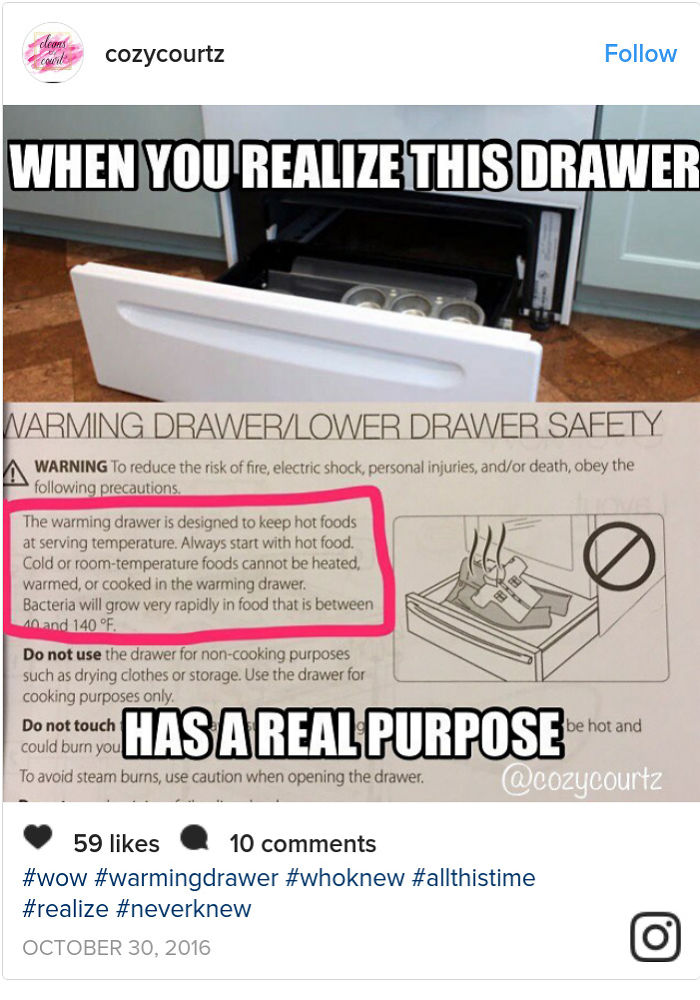That Drawer Is Actually Not For Muffin Trays