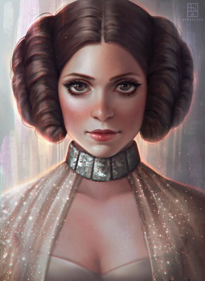 Beautiful Princess Leia Tribute Art For Carrie Fisher Fans