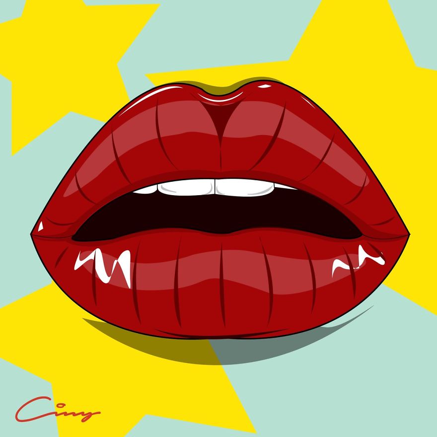 I Created These Illustrations Of Juicy Lips