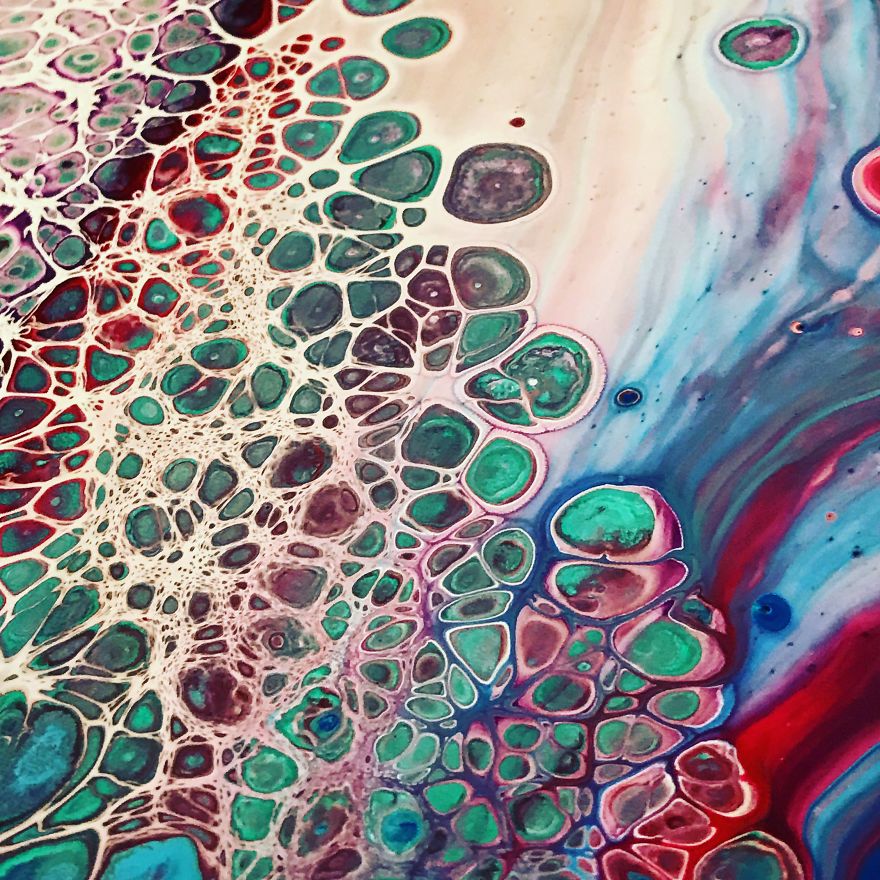 "Cell Paintings" Created With Acrylic