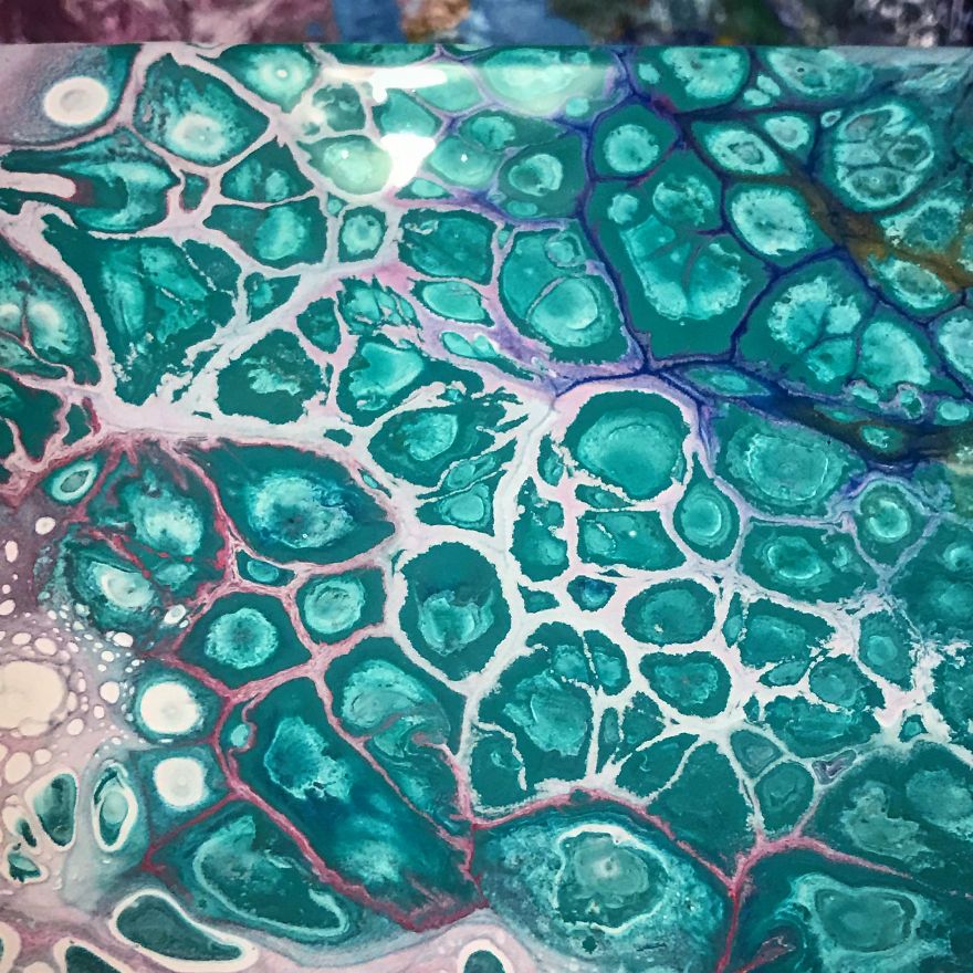 "Cell Paintings" Created With Acrylic
