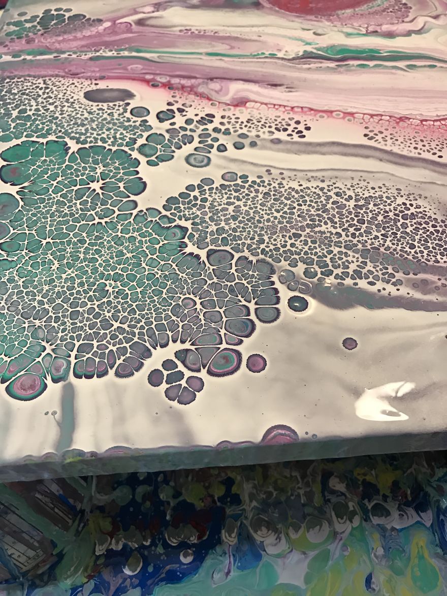 "Cell Paintings" Created With Acrylic