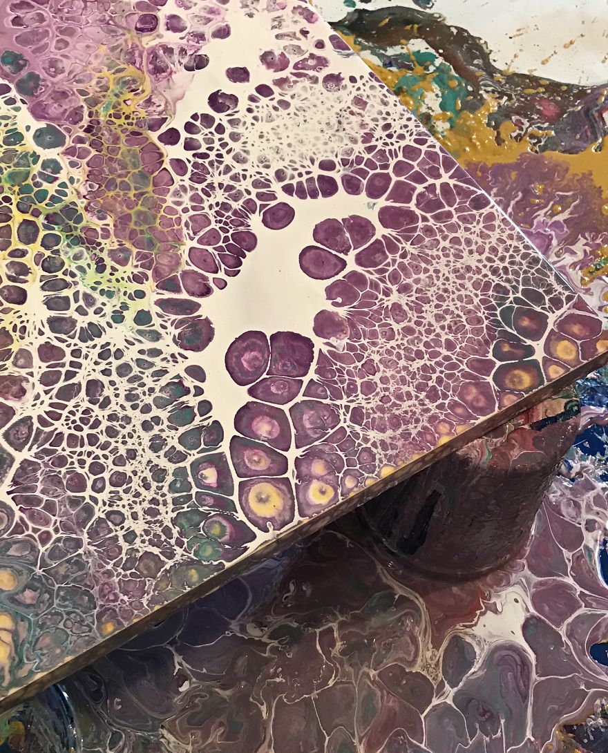 "Cell Paintings" Created With Acrylic