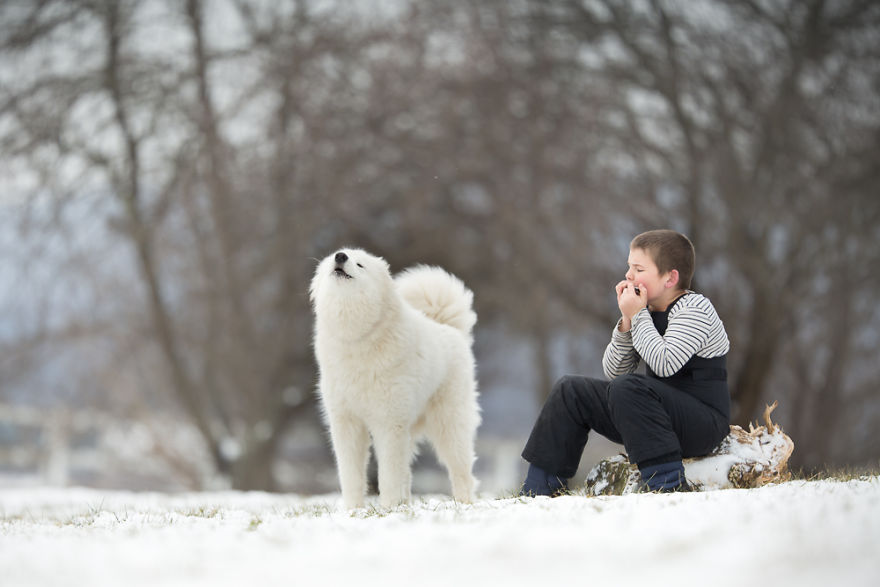 He Sat Alone In The Softly Falling Snow Until His Best Friend Heard Him
