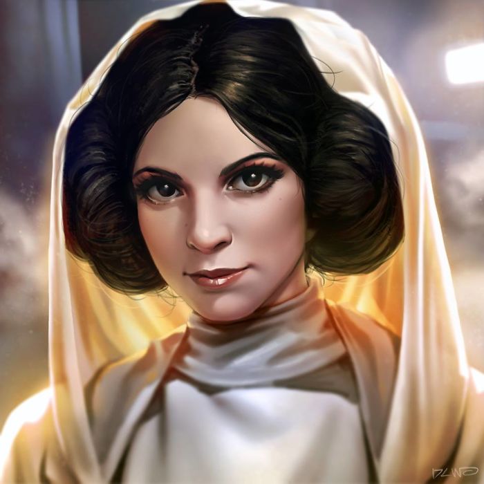 Beautiful Princess Leia Tribute Art For Carrie Fisher Fans