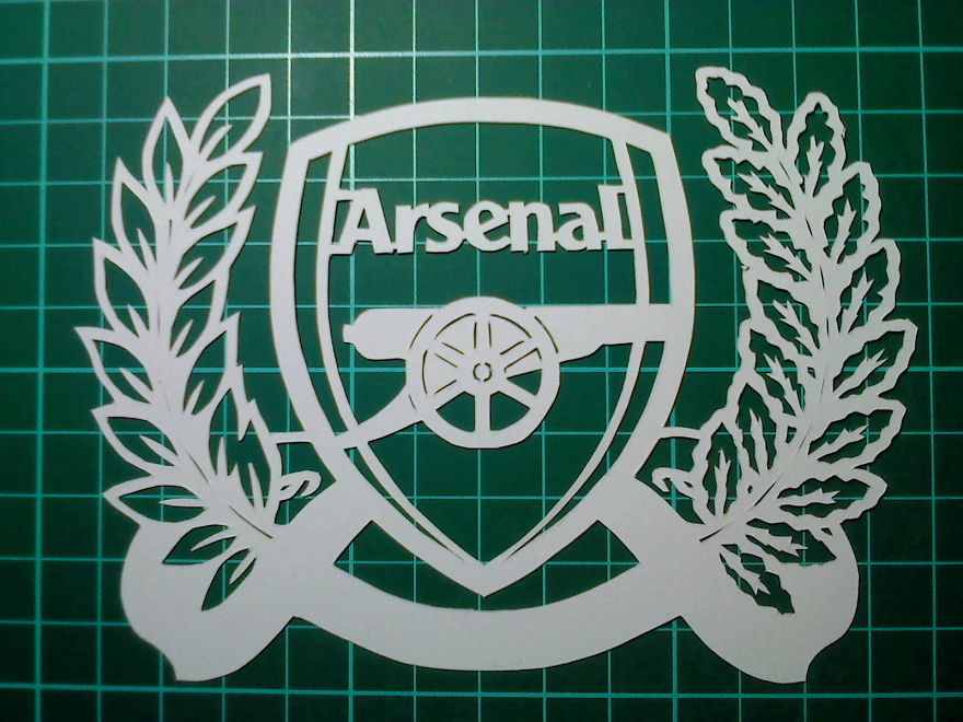 I Am Create This Papercut, Because I Love Arsenal Fc. :)