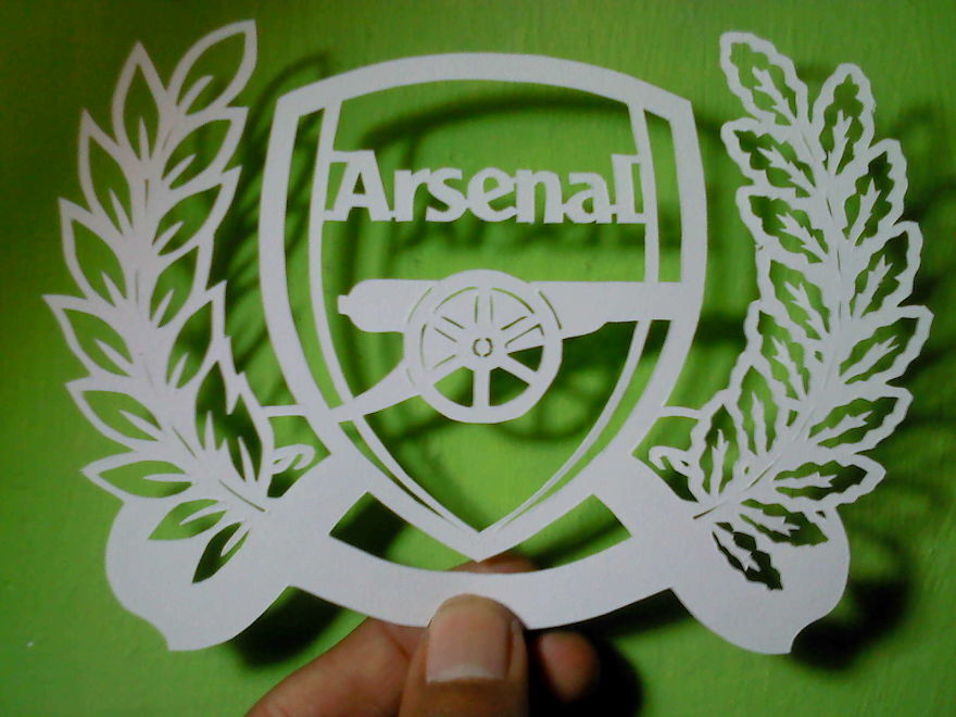 I Am Create This Papercut, Because I Love Arsenal Fc. :)