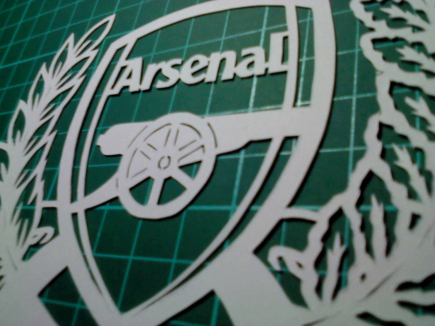 I Am Create This Papercut, Because I Love Arsenal Fc. :)