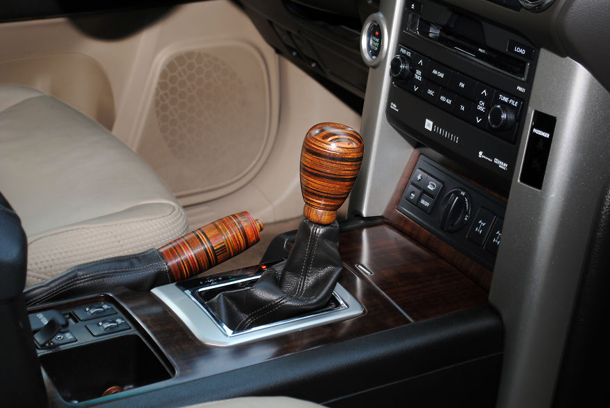 Luxury Set Of Shift Knob And Handbrake Out Of Recycled Skateboards