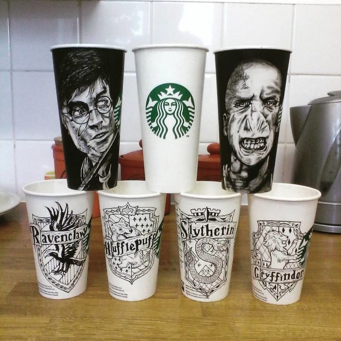 I Draw Famous Characters And People On Starbucks Cups