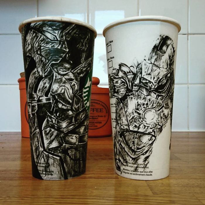 I Draw Famous Characters And People On Starbucks Cups