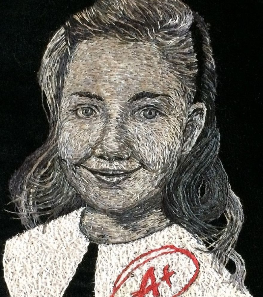 I Embroidered Political Portraits Of Donald Trump And Hillary Clinton