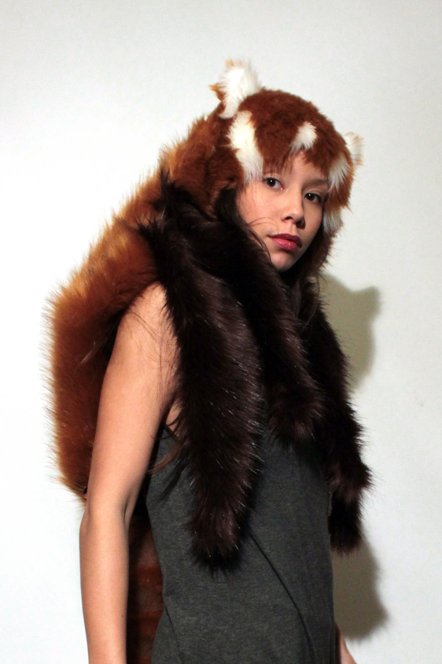 I Design Animal-Inspired Caps Made Out Of Faux Fur - The Reaction From People On The Street Was Huge!