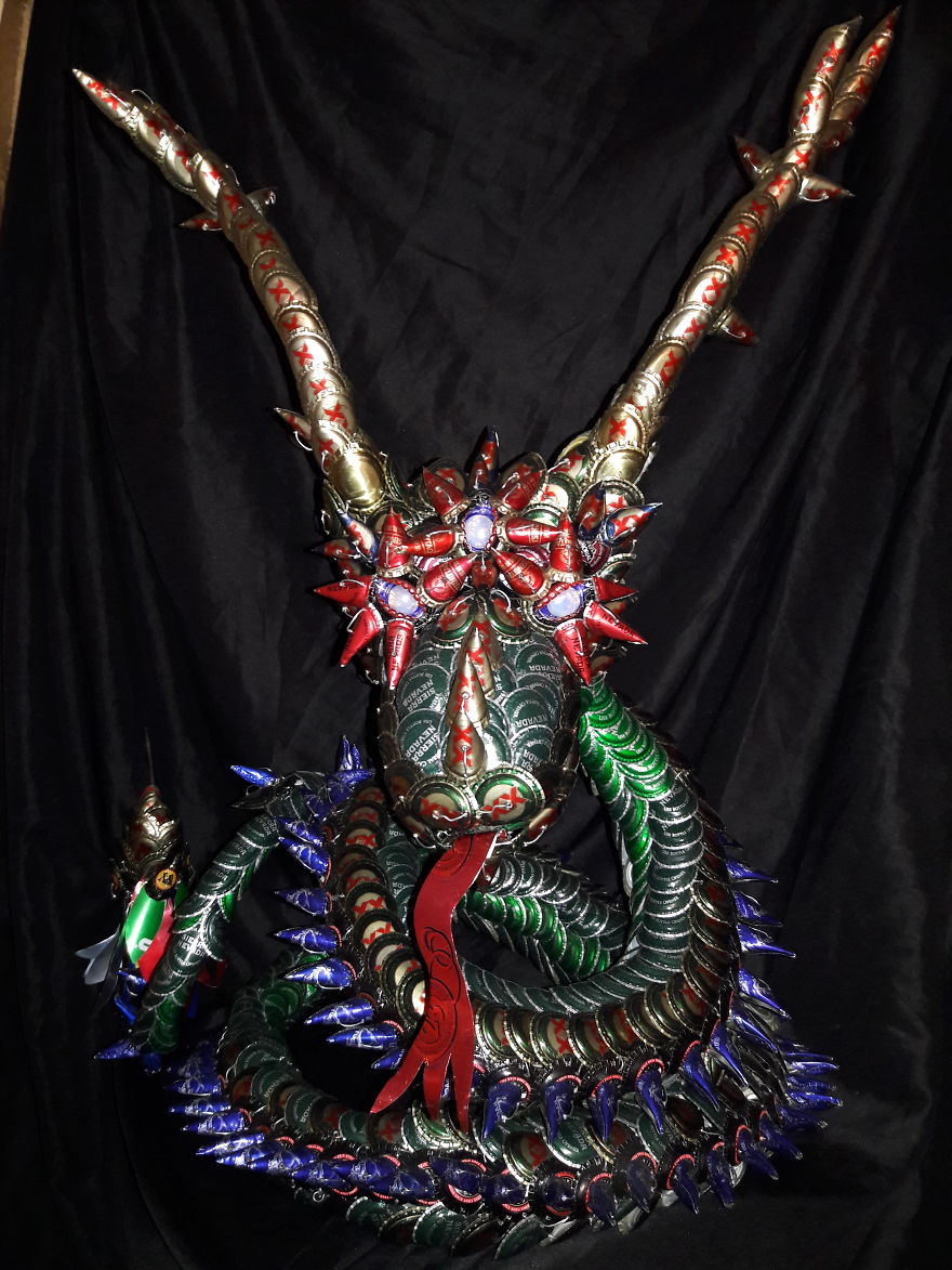 I Make Bottle Cap Sculptures
