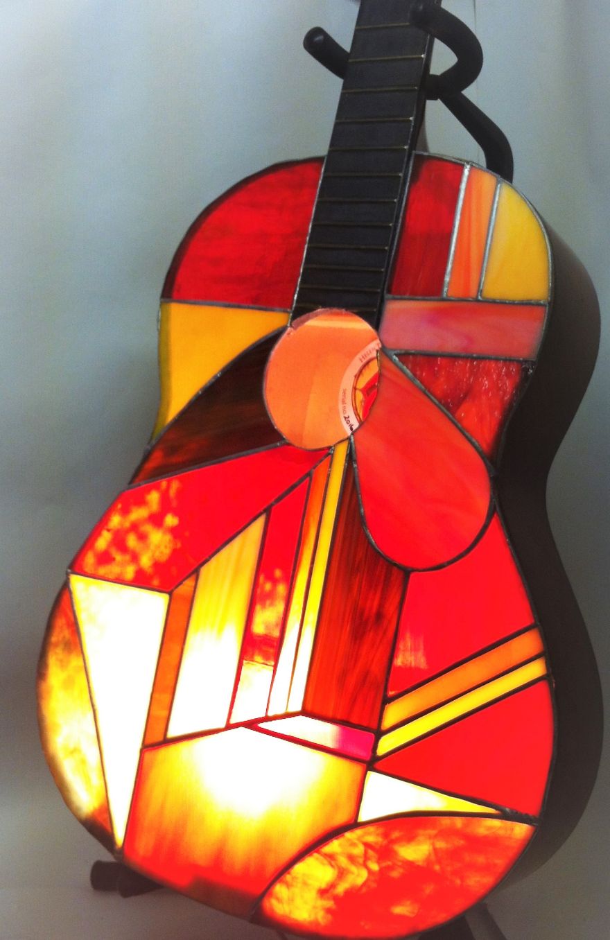 I Make Original Stained Glass Guitars