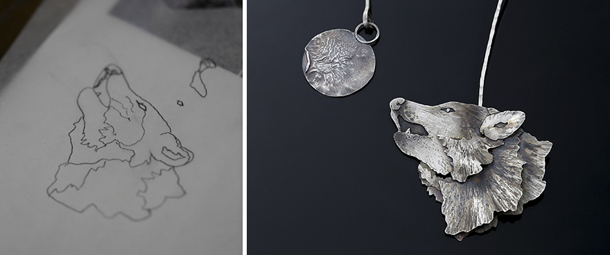 I Turn My Detailed Sketches Into Silver Animal Jewelry