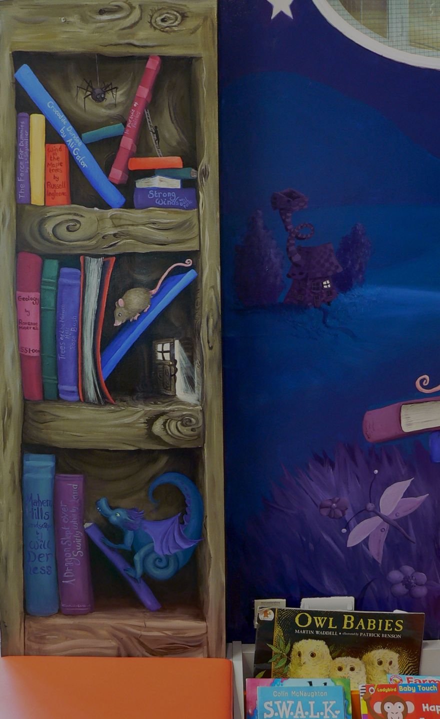 I Transformed An Alcove In The Library Into The Inside Of A Children's Book