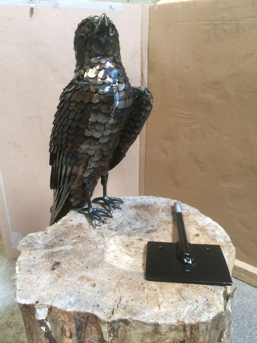 My Husband Makes Birds Of Prey Out Of Steel