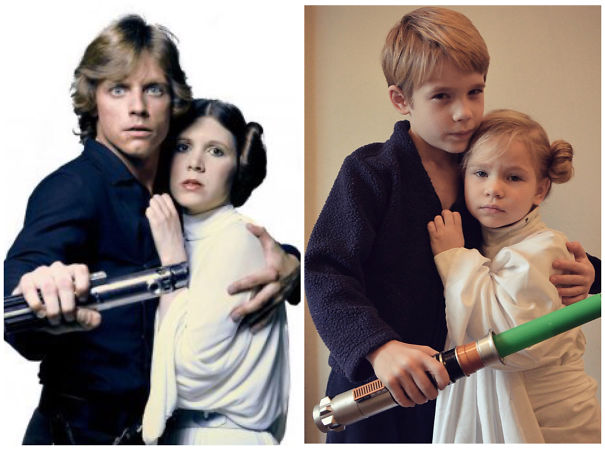 The Copy Kids On Instagram Dressed As Luke And Leia.