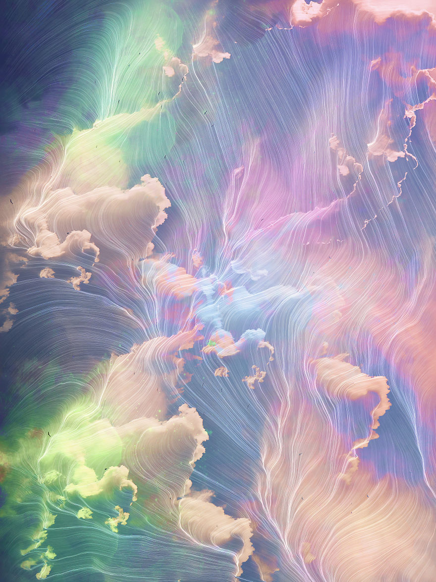 I Create Colorful Abstract Images That Look Like Celestial Dreams