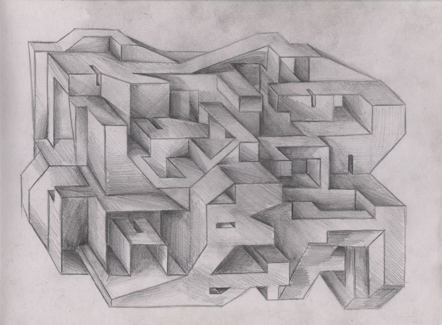 This Is A Pencil Drawing That Took About 3 Hours To Draw And Is Completely Made Up From My Own Head