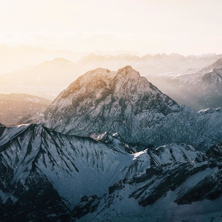 This Shot Was Taken From Germany's Highest Mountain The Zugspitze