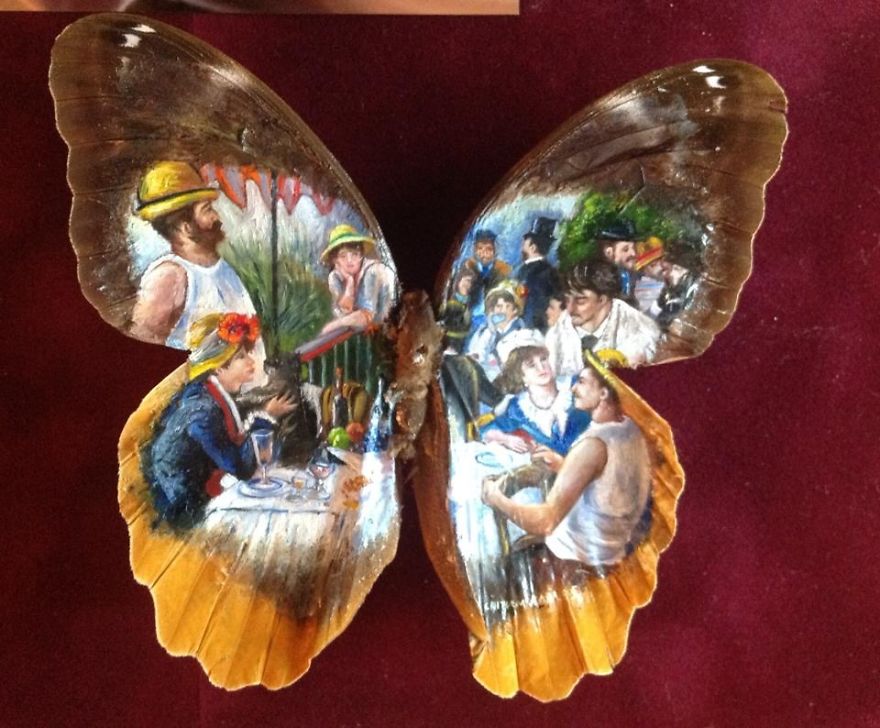 Artist Paints On Real Butterflies Wings