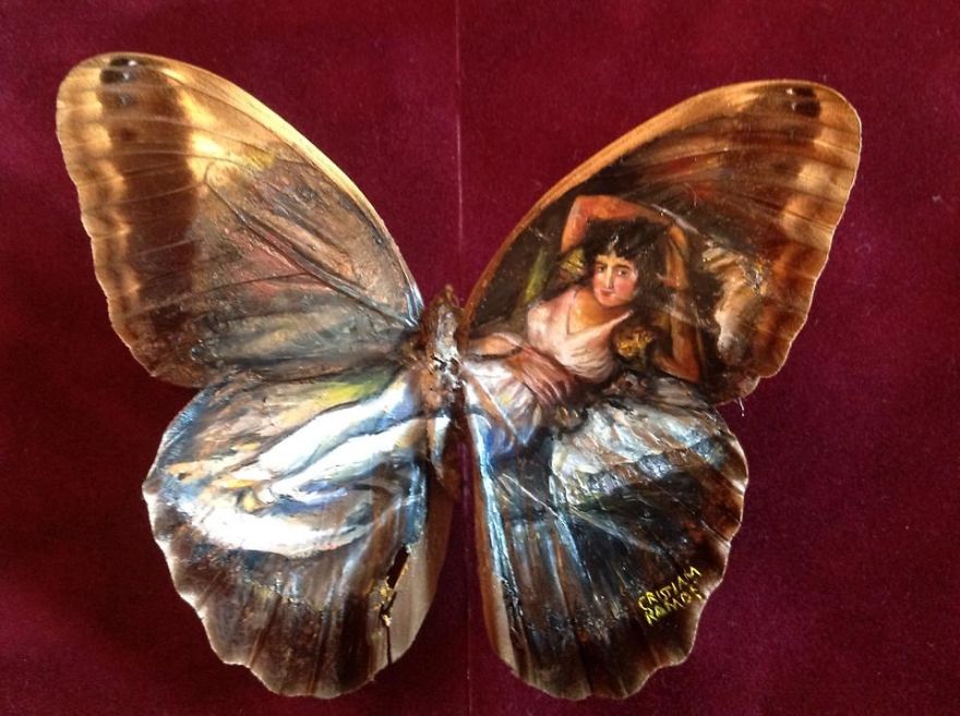 Artist Paints On Real Butterflies Wings