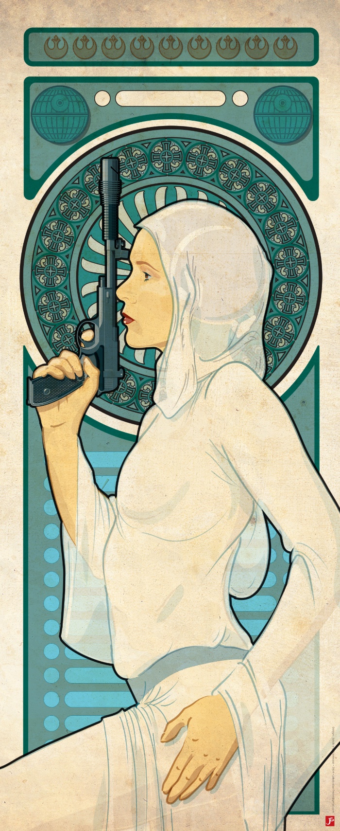 Princess Leia Art Nouveau By Starmose
