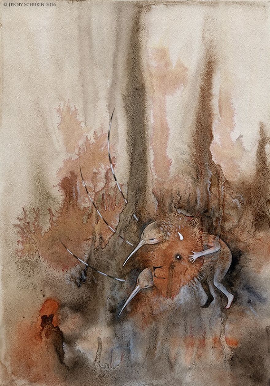 Surreal Animal Illustrations Evoking Forest Spirits