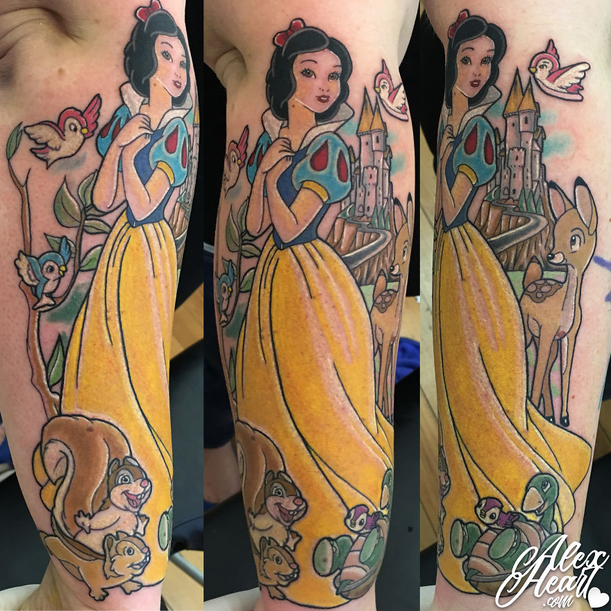 Tattoo Artist Alex Heart Recreates Disney Magic In Skin