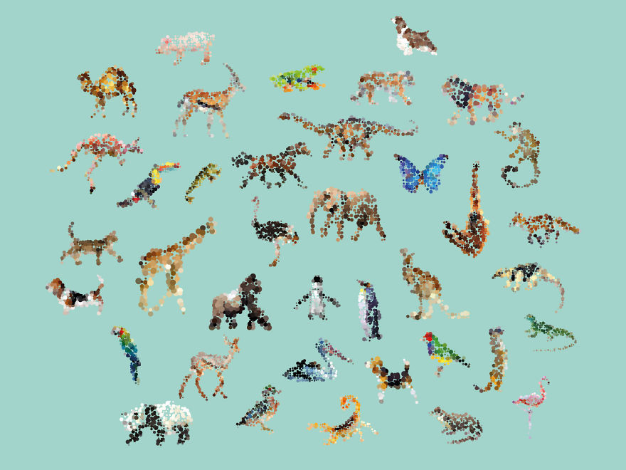 My Gifs Of Animals Emerging From Abstraction