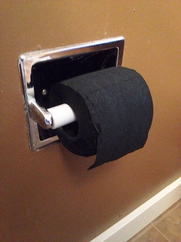 My Roommate Bought Black Toilet Paper