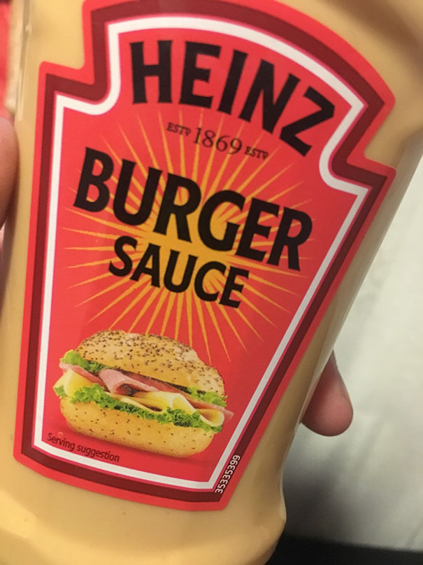 My Burger Sauce Doesn't Have A Picture Of A Burger On The Front