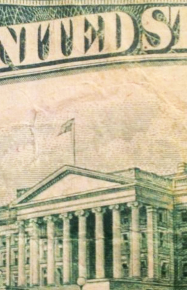 I Found A Ten Dollar Bill From 1950 (The Flag Above The Treasury Building Is Upside Down)