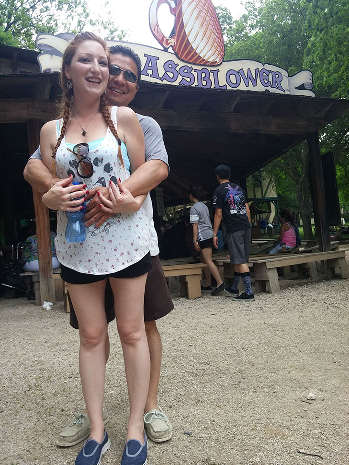 At A Ren Faire And Told My Sister To Pose With Her Boyfriend. She Wondered Why I Chose Such A Low Angle
