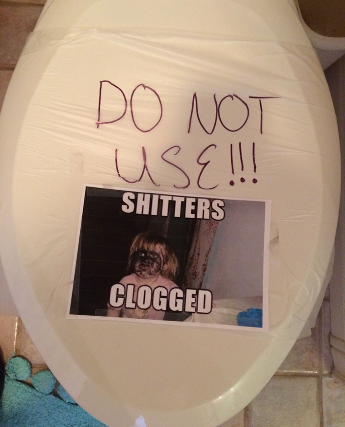 How My Little Sister Lets Me Know Our Toilet Is Clogged