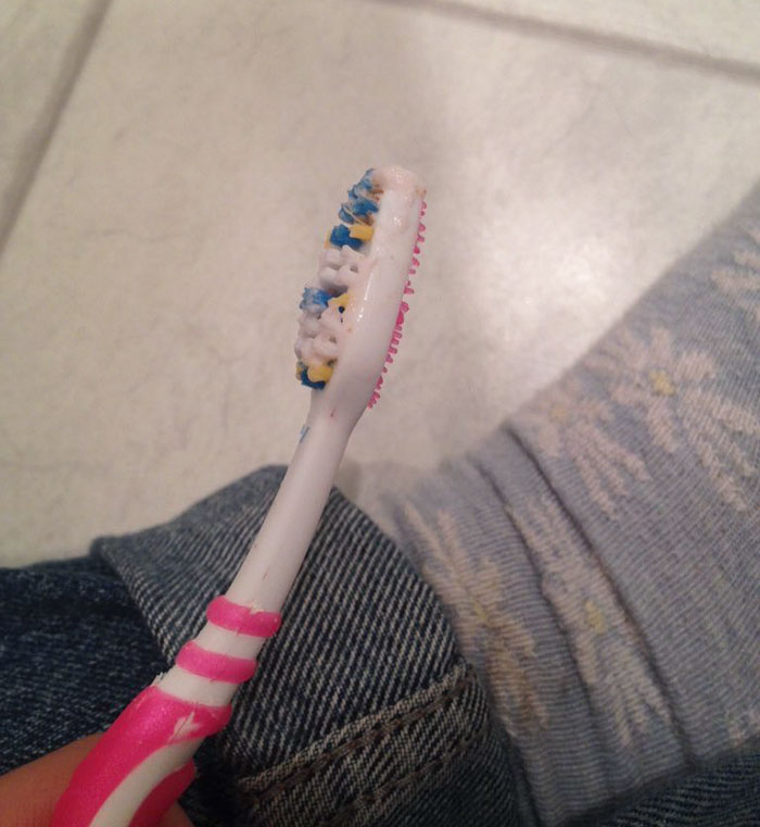 My Sister And I Had An Argument And She Chopped The Bristles Off Of My Toothbrush