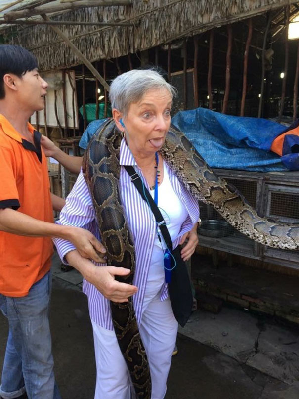 My Grandma Is 78 And Refuses To Slow Down. This Is Her On Her 14 Day Vacation In Cambodia