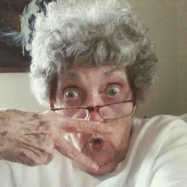 My Best Friend's Grandma (83 Years Old) Made Herself A Profile In Facebook Today. This Is Her Profile Picture