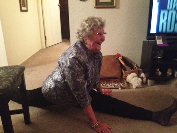 My Beautiful Grandma Doing The Splits After Her 80th Birthday Party Last Night