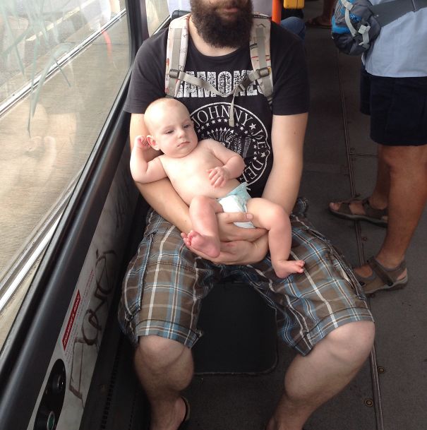 One Little Badass In A Public Transport